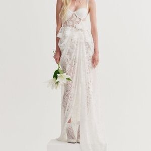For Love & Lemons Alora Bridal Gown M / White